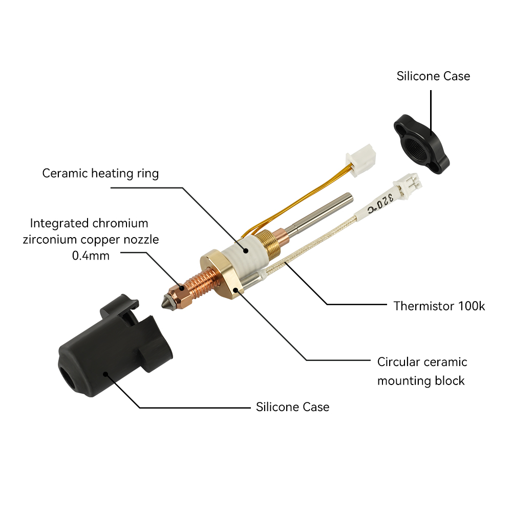 Creality ための Hotend K1C K1 MAX - High Flow Ceramic Hotend のレビューと価格