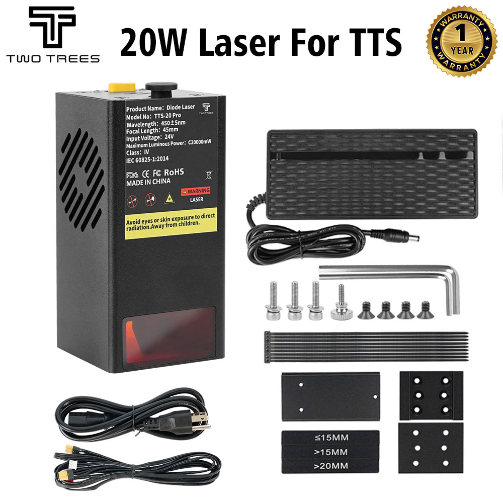 TWOTREES 20Wレーザーモジュール TTS-55 P - 20W Laser Engraver Module Upgrade のレビューと価格